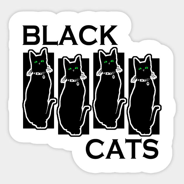 Black Cats Sticker by PepperKittyRules